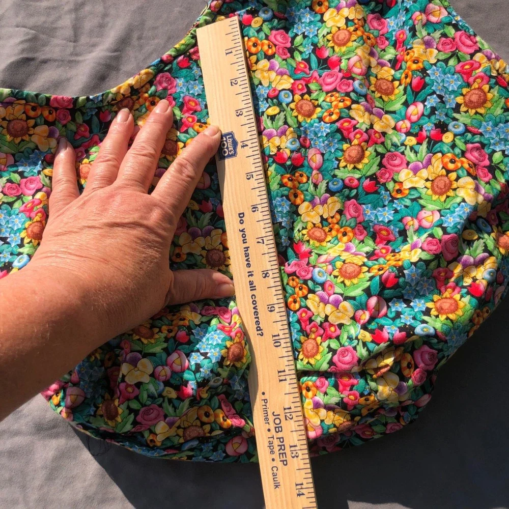 Floral Hobo Bag Multicolor Reversible Shoulder‎ Bag Hippie Bohemian Festival